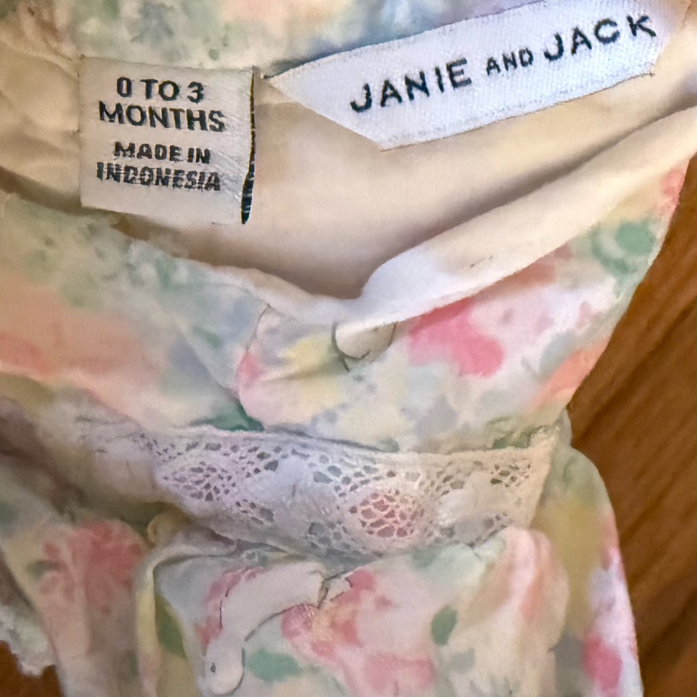 Janie and Jack Pastel Bunny and Goose Dress with Bloomers 0-3 Months - Picture 4 of 4